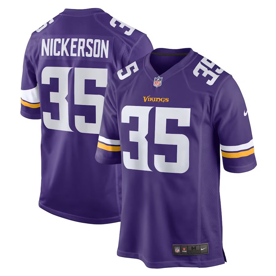 Men Minnesota Vikings #35 Parry Nickerson Nike Purple Home Game Player NFL Jersey